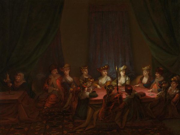 Jean Baptiste Vanmour, Armeens gezelschap bij het kaartspel