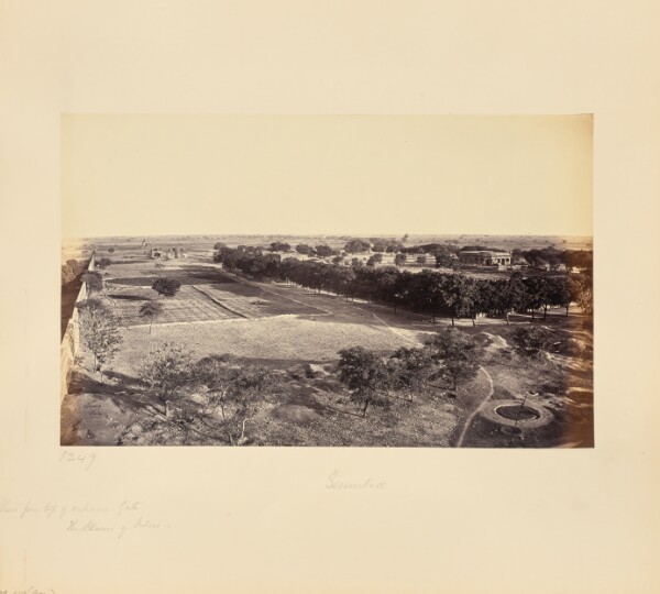 Samuel Bourne, Secundra; Extensive View from the Top of the Entrance Gate, Imparting a Good Idea of the "Plains of India"