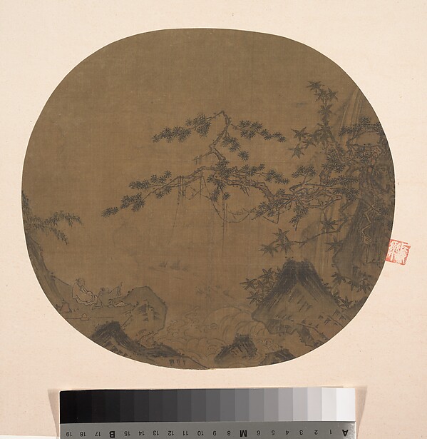 Unidentified artist, Sages Admiring Waterfall