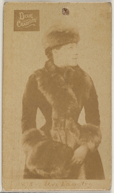 Allen & Ginter, Card 875, Mrs. Langtry, from the Actors and Actresses series (N45, Type 7) for Dixie Cigarettes