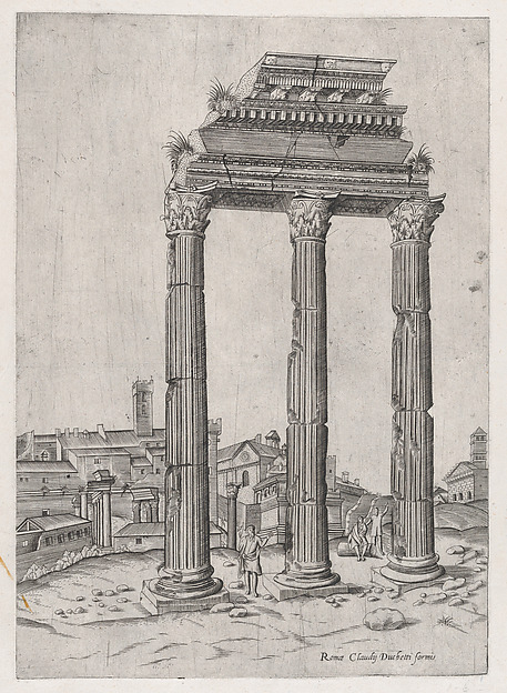 Anonymous, Portico of the Temple of Julius, from "Speculum Romanae Magnificentiae"