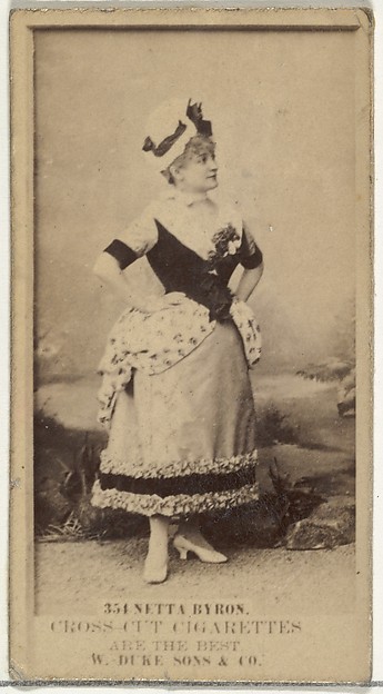 W. Duke, Sons & Co., Card Number 354, Netta Byron, from the Actors and Actresses series (N145-3) issued by Duke Sons & Co. to promote Cross Cut Cigarettes