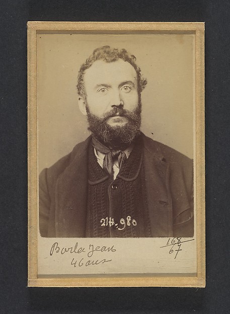 Alphonse Bertillon, Barla. Jean Michel. 46 ans, né à Sirié (Italie). Mécanicien. Anarchiste. 2/3/94.