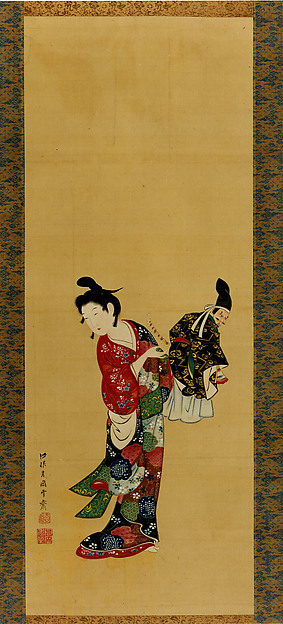 Tsukioka Sessai, Puppeteer with Puppet