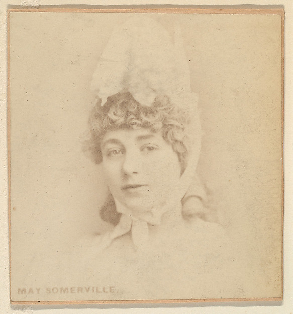 Kinney Brothers Tobacco Company, May Somerville, from the Actresses series (N246), Type 2, issued by Kinney Brothers to promote Sporting Extra Cigarettes