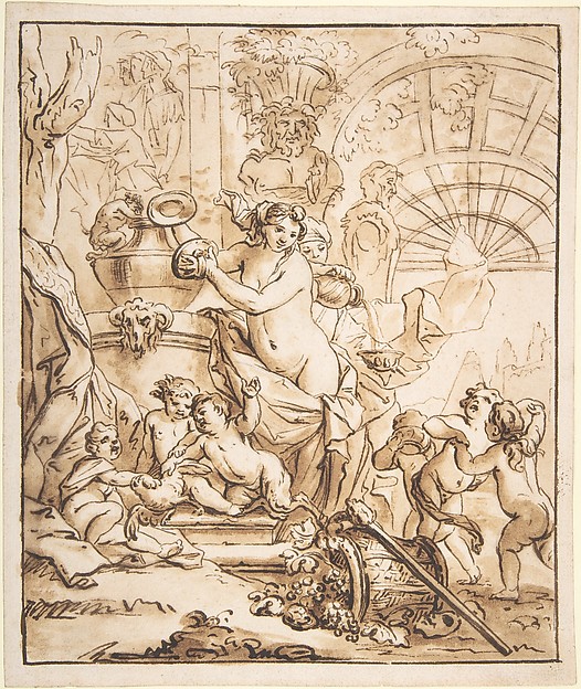 Gerard de Lairesse, Bacchanalian Scene with Nymphs and Putti