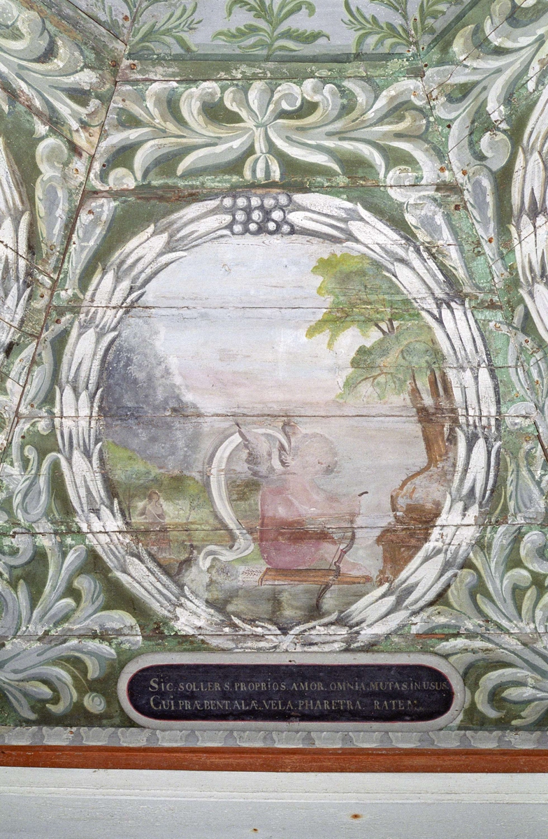 Tommy Arvidson, Detail of roof painting in gazebos at Ekholmen Castle, Veckholm parish, Uppland 1994