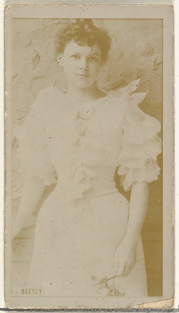 W. Duke, Sons & Co., Miss Beesly, from the Actors and Actresses series (N145-8) issued by Duke Sons & Co. to promote Duke Cigarettes