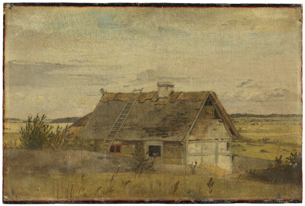 Constantin Hansen, Landscape with a Farmhouse