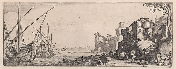 Jacques Callot, Le Petit Port appelé aussi Le Port de Mer (The Small Port, also called the Sea Port), from "Les Quatre Paysages" (The Four Landscapes)