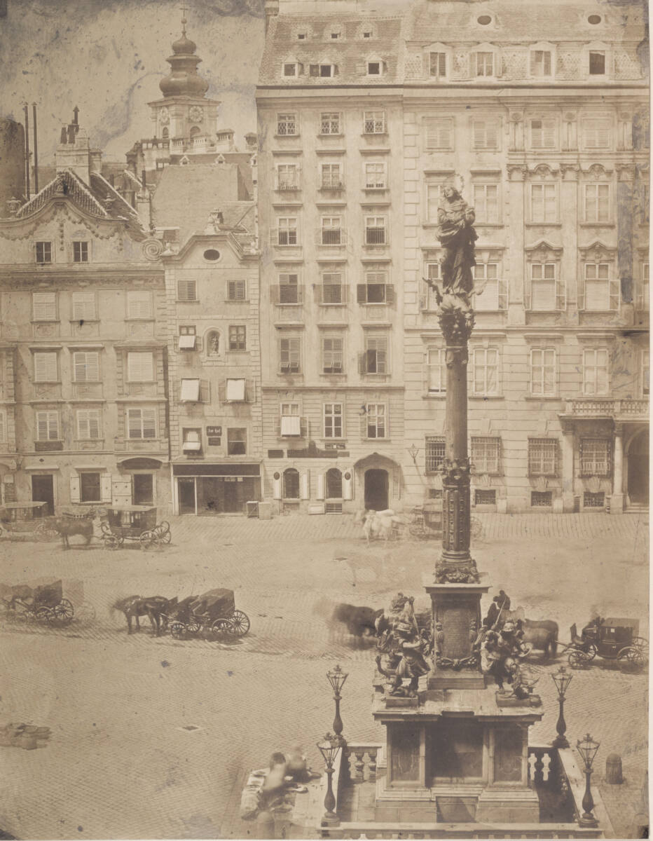 K.K.Hof-undStaatsdruckereiWien, Der Platz am Hof in Wien, mit der Mariensäule