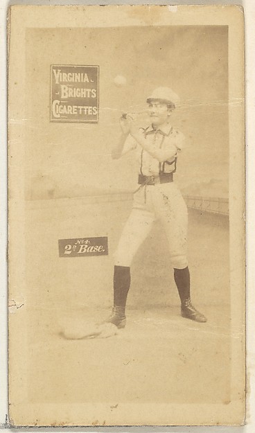 Allen & Ginter, 2nd Base, from the Girl Baseball Players series (N48, Type 2) for Virginia Brights Cigarettes