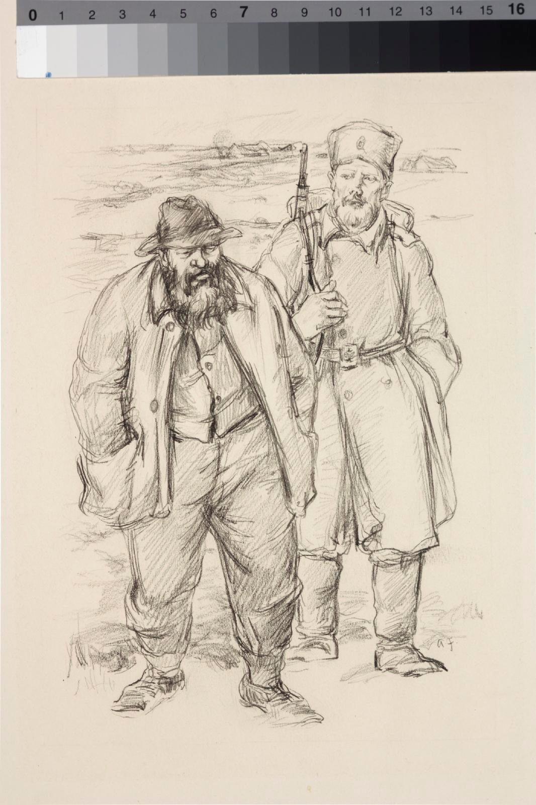 Andrus (autor) Johani, Master and soldier. Illustration of August Jakobson’s narrative “Landowner Sakkeus”