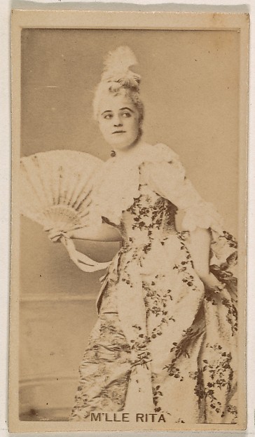 Kinney Brothers Tobacco Company, M'lle Rita, from the Actresses series (N245) issued by Kinney Brothers to promote Sweet Caporal Cigarettes