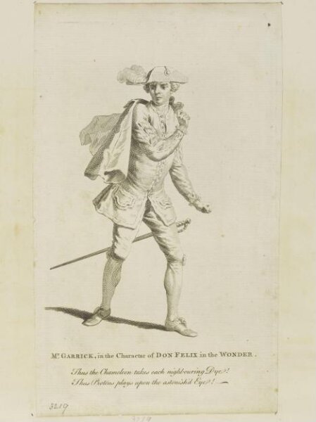 Unknown, Mr. Garrick in the character of Don Felix, in 'The Wonder'