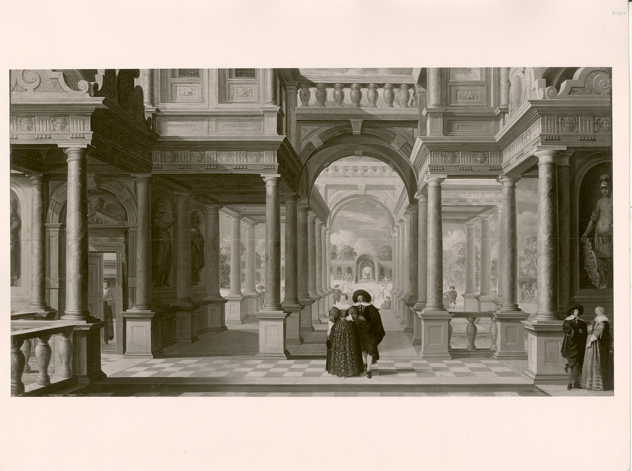 Dirck van Delen, Architectural fantasy with figures