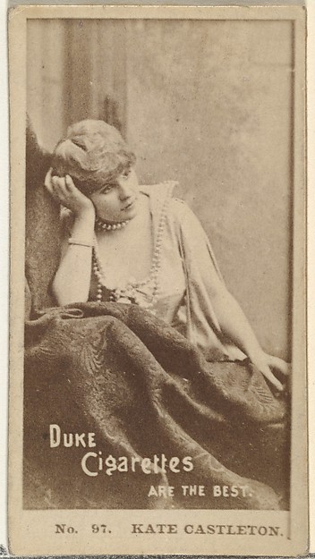 W. Duke, Sons & Co., Card Number 97, Kate Castleton, from the Actors and Actresses series (N145-6) issued by Duke Sons & Co. to promote Duke Cigarettes
