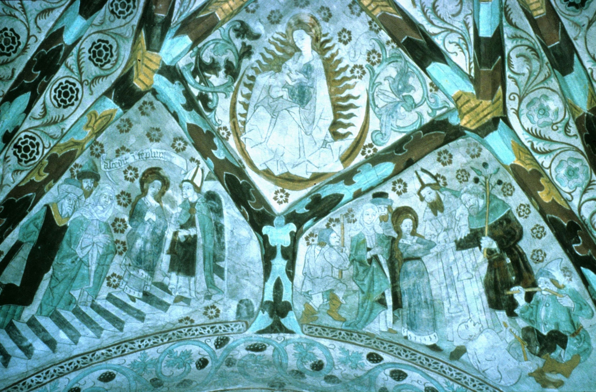 Ola Ehn, Lime painting in Harkberga Church, Harkberga parish, Uppland 1980