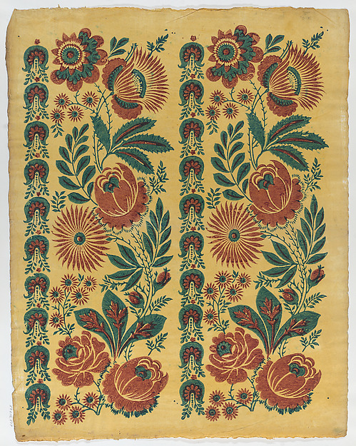 Anonymous, Sheet with two floral borders
