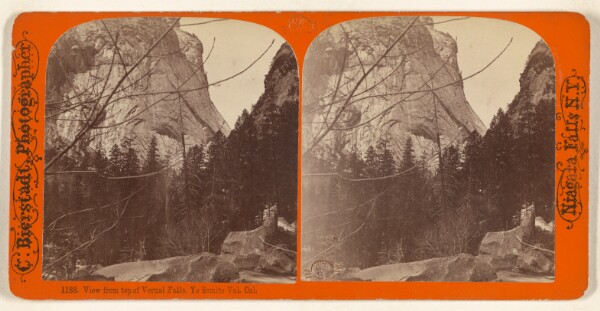 Charles Bierstadt, View from Top of Vernal Falls, Yo Semite Val, Cal.