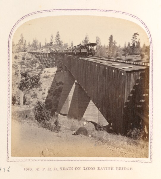 Thomas Houseworth, Train on Long Ravine Bridge