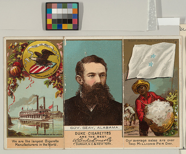 W. Duke, Sons & Co., Governor Seay, Alabama, from "Governors, Arms, Etc." series (N133-2), issued by Duke Sons & Co.