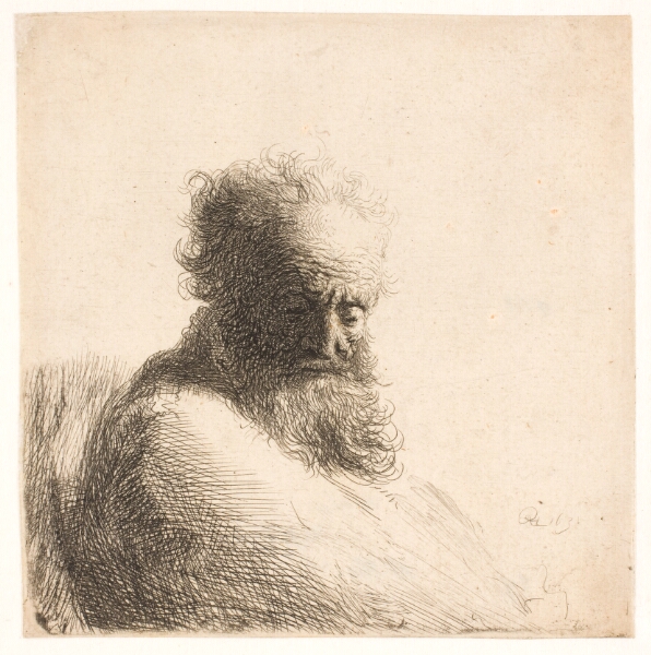 Rembrandt van Rijn, Gammel, skægget mand. Buste