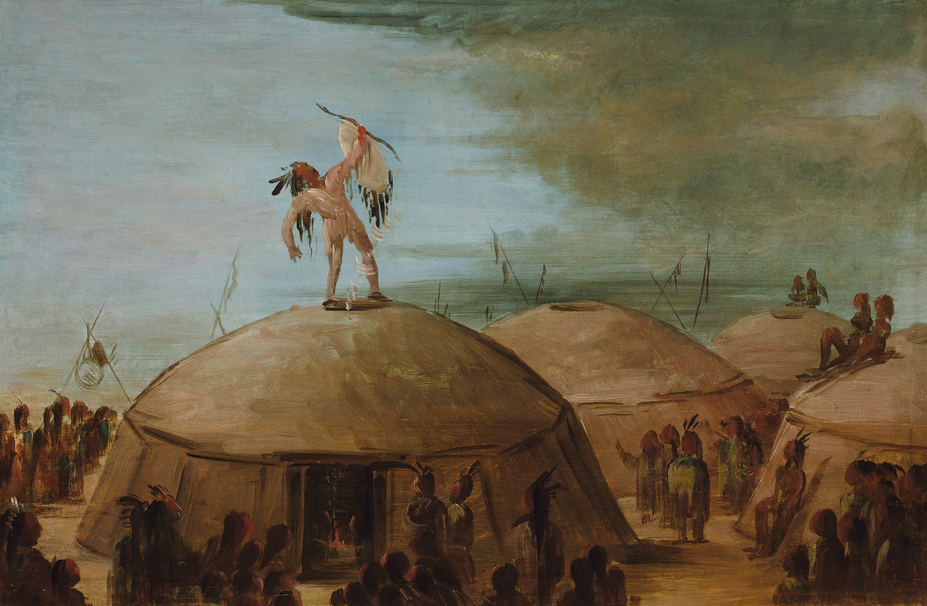 George Catlin, Rainmaking among the Mandan
