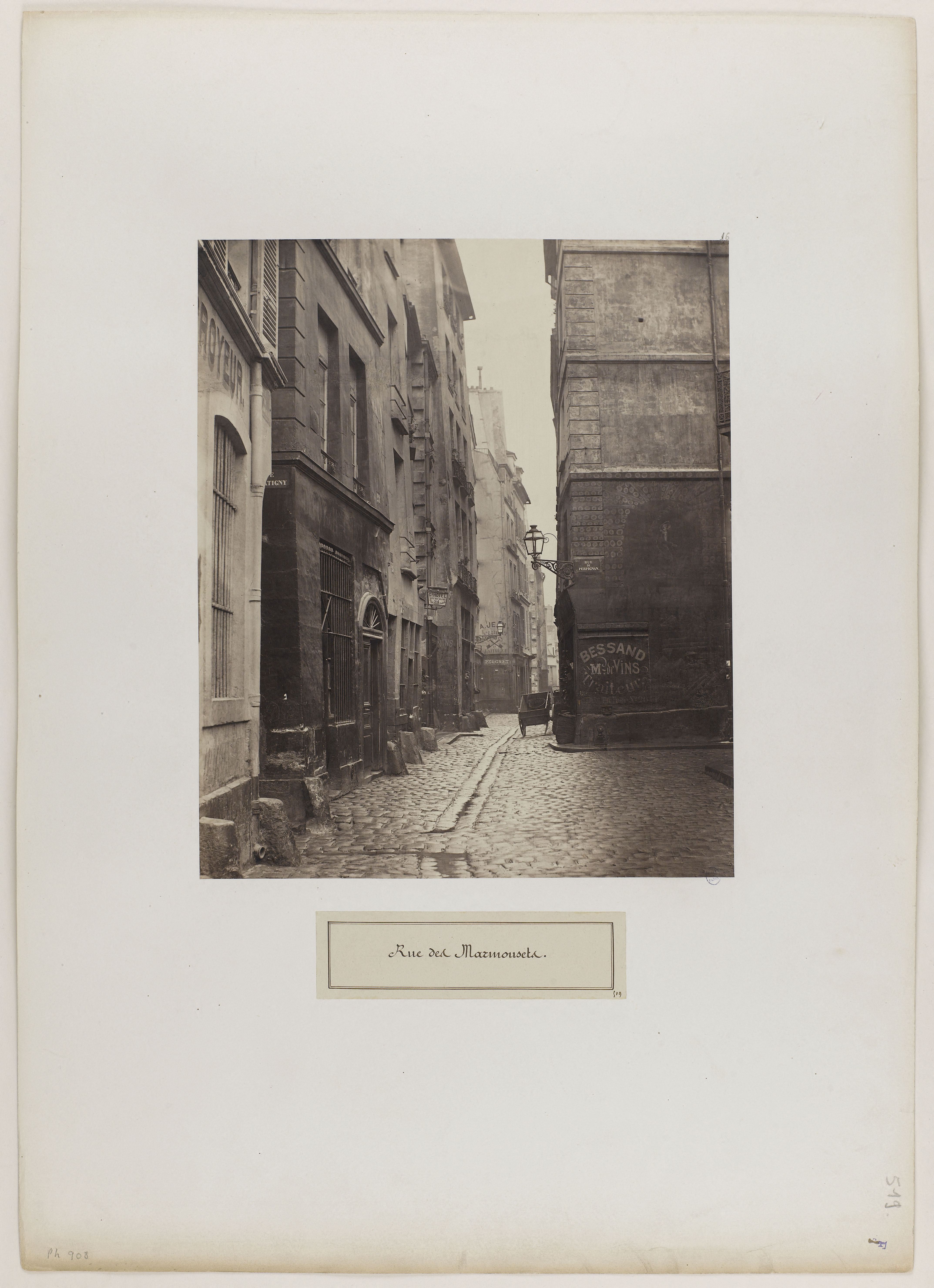 Charles Marville, Rue des Marmousets, 4ème arrondissement, Paris