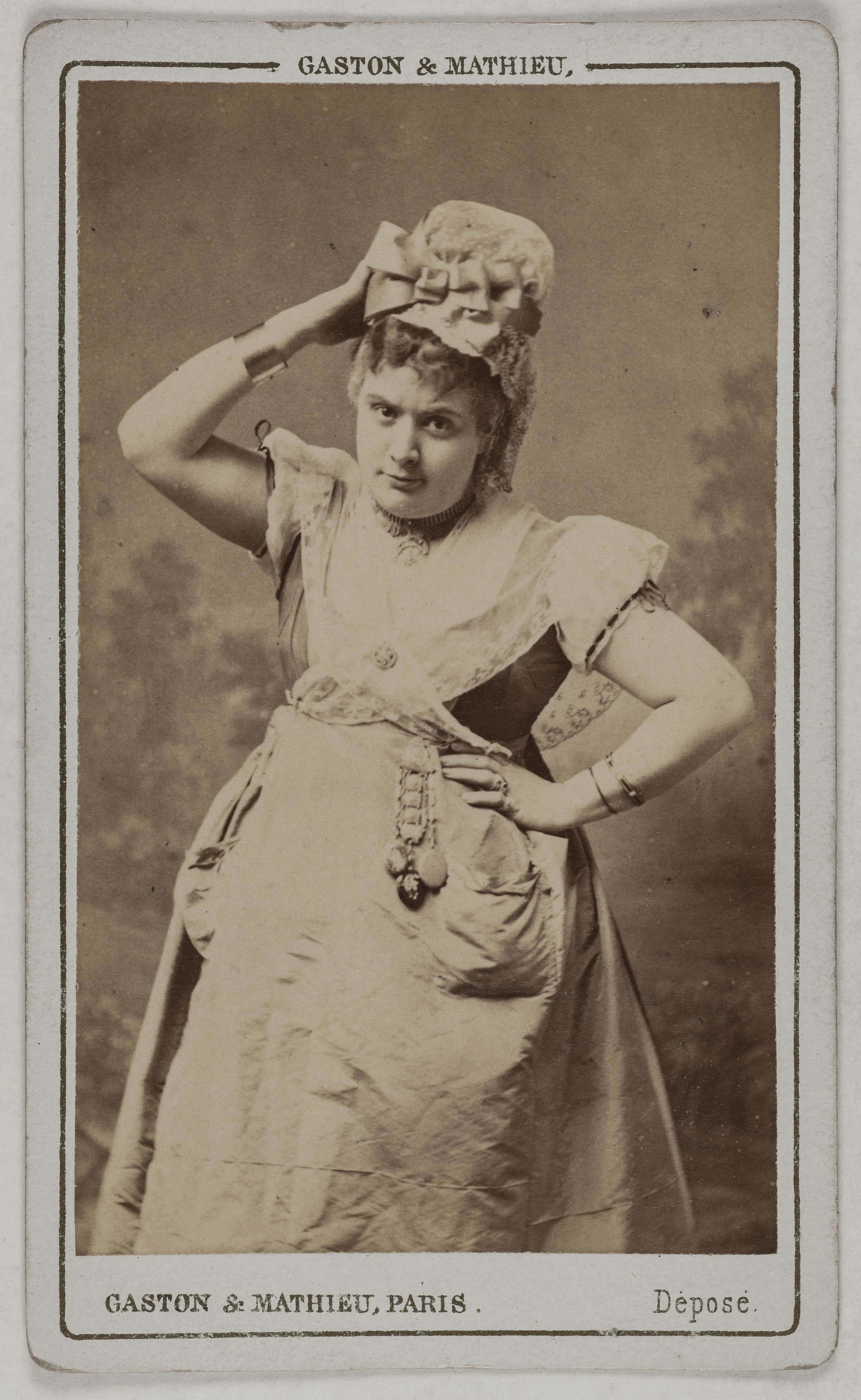 Gaston & Mathieu, Portrait de Desclauzas Marie, (née Malvina Ernestine Armand), (1840-1912), (actrice)