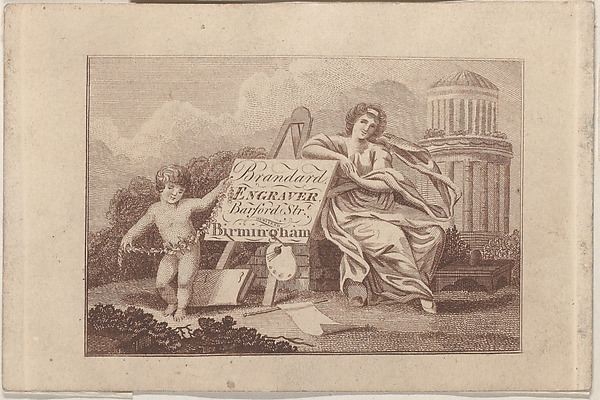 Anonymous, British, 19th century, Trade Card for Brandard, Engraver