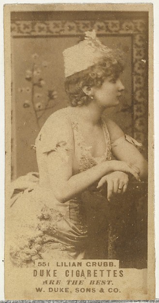 W. Duke, Sons & Co., Card Number 551, Lillian Grubb, from the Actors and Actresses series (N145-7) issued by Duke Sons & Co. to promote Duke Cigarettes