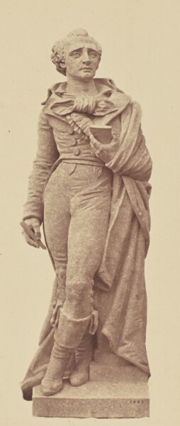 Édouard Baldus, ["Chénier", Statue by Auguste Préault, Decoration of the Louvre, Paris]