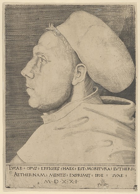 Lucas Cranach the Elder, Luther as an Augustinian Friar, with Cap
