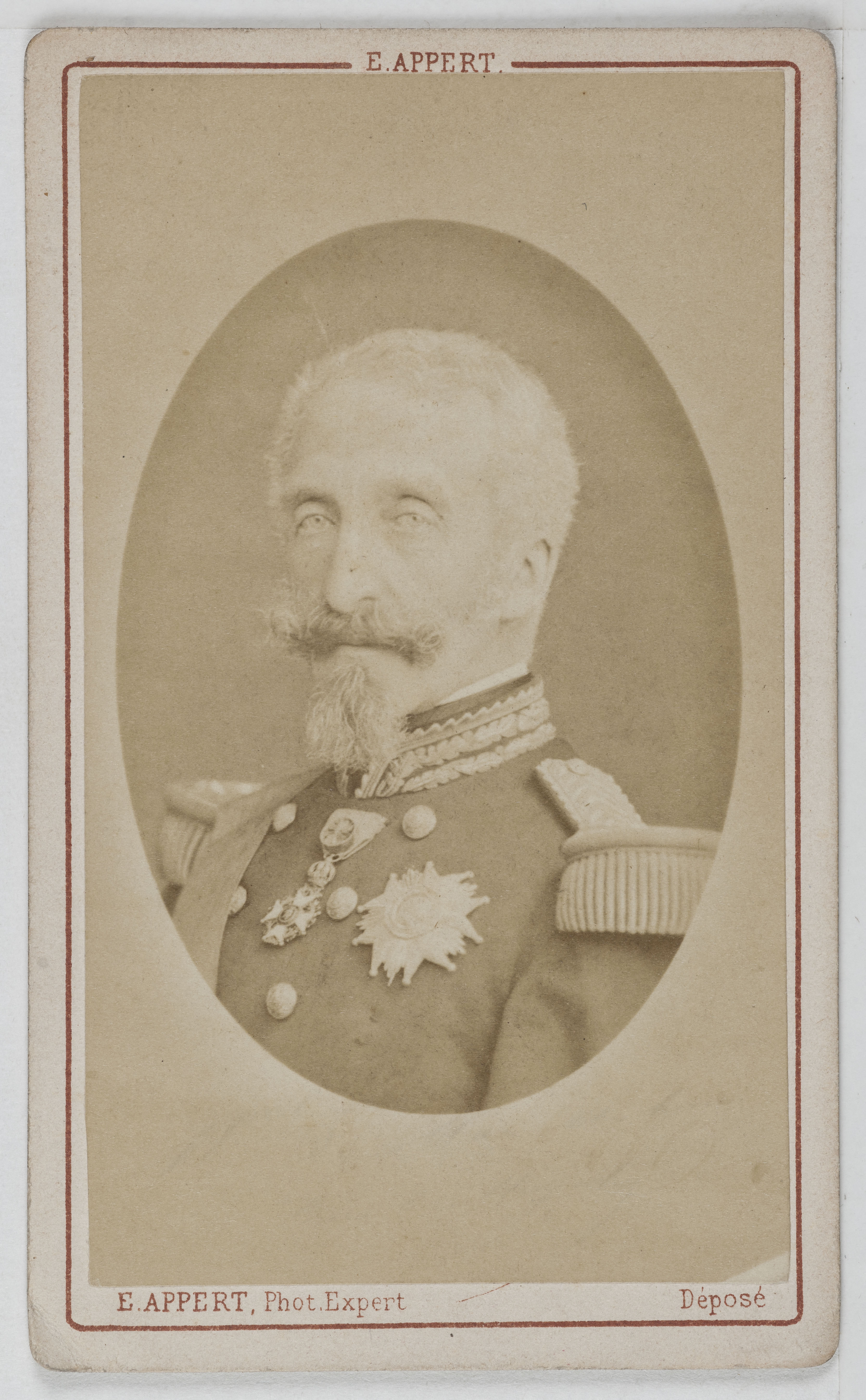 Ernest Charles Appert, Portrait de Louis Charles d'Orléans (1814-1896), duc de Nemours, deuxième fils du roi Louis-Philippe et lieutenant général.
