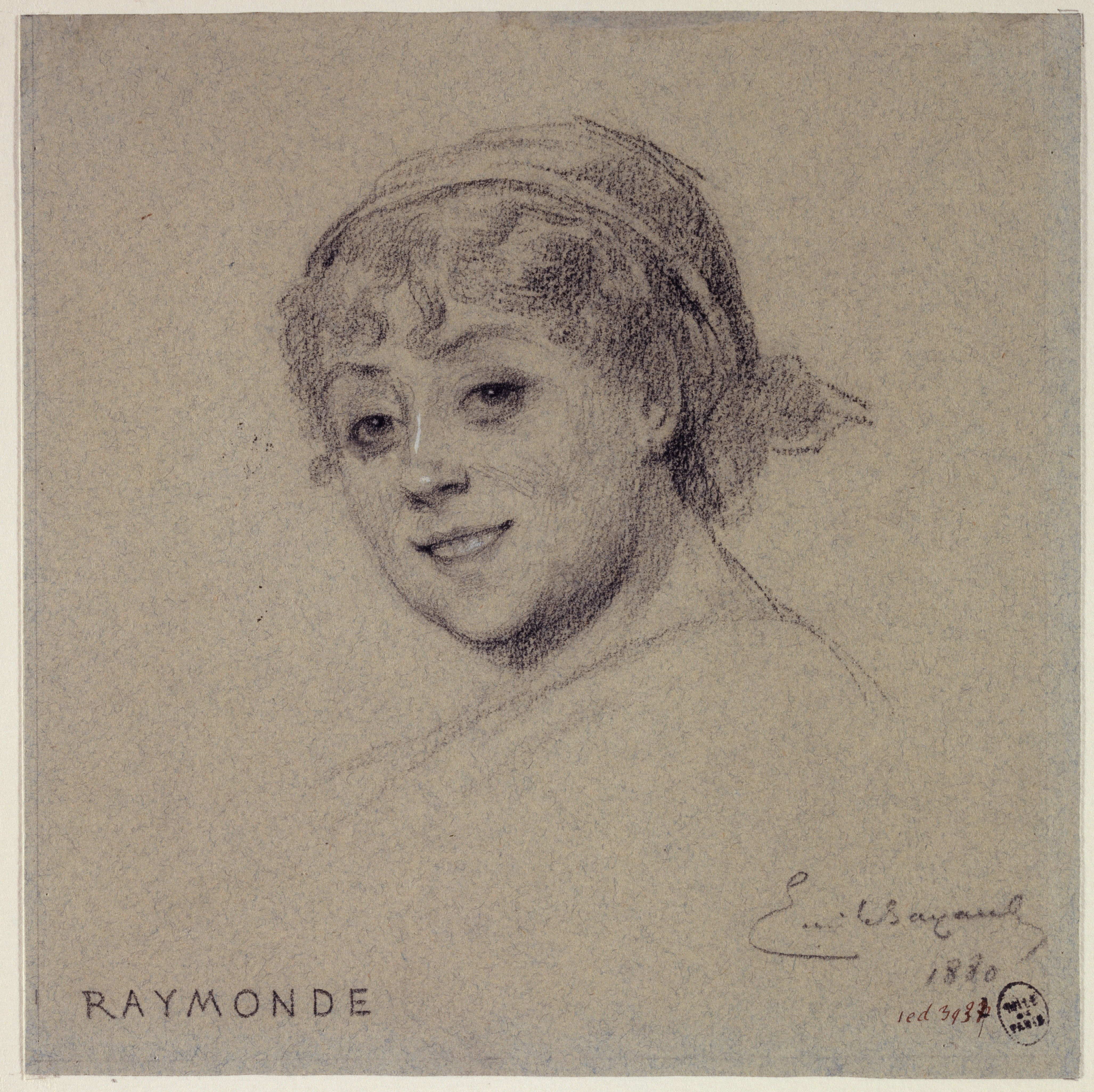 Emile Antoine Bayard, Portrait de Raymonde, actrice du Palais Royal.