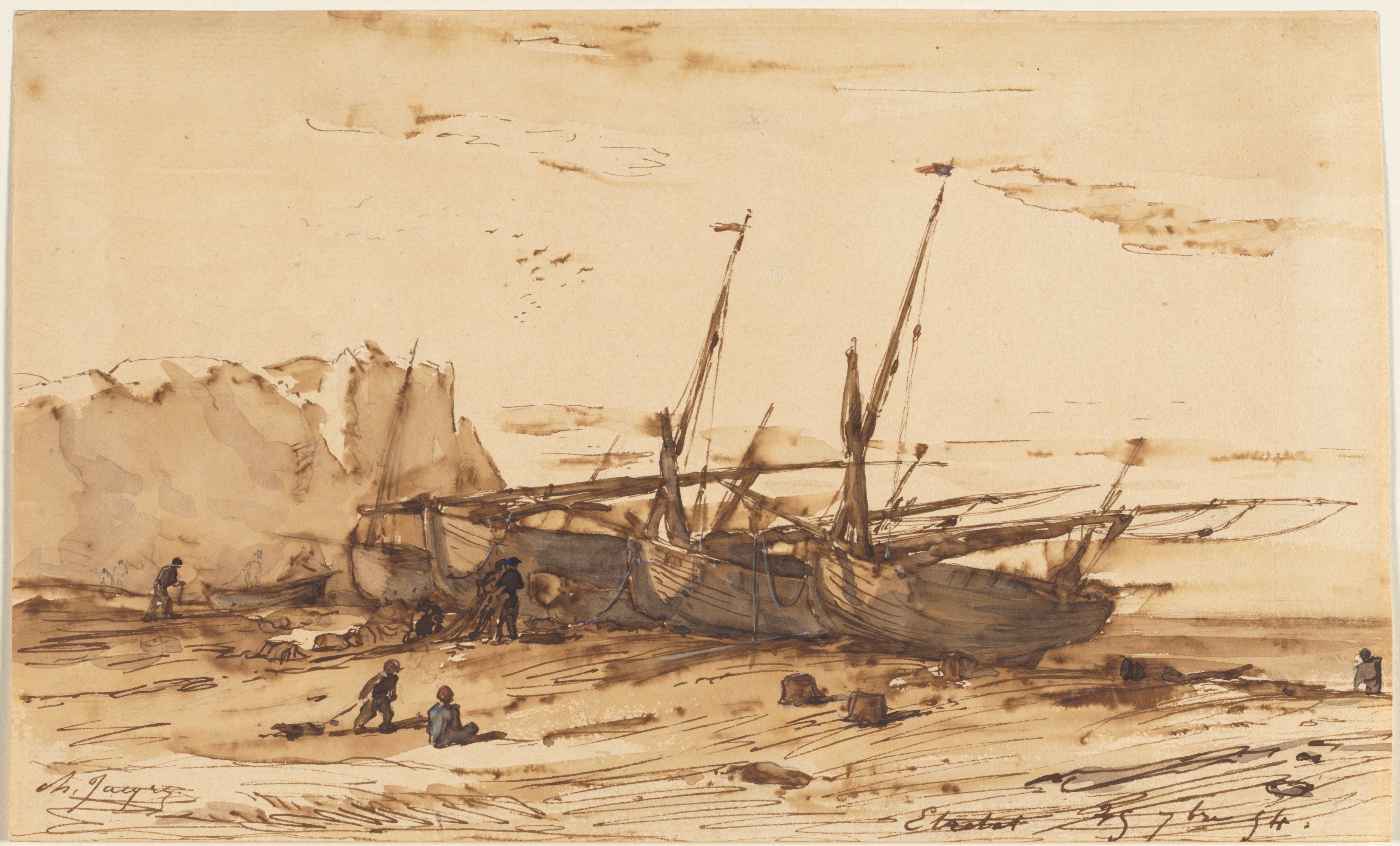 Charles-Émile Jacque, Étretat