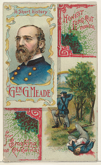 W. Duke, Sons & Co., A Short History: General George Gordon Meade, from the Histories of Generals series (N114) issued by W. Duke, Sons & Co. to promote Honest Long Cut Smoking and Chewing Tobacco