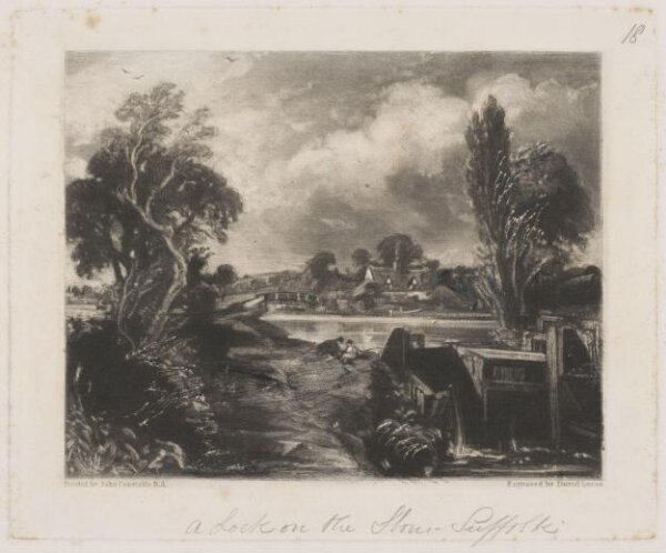 Constable, John RA, A Lock on the Stour, Suffolk