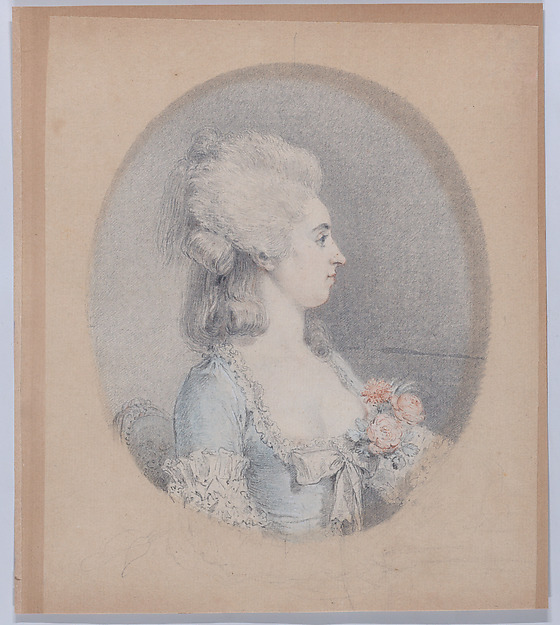 Augustin de Saint-Aubin, Profile Portrait of a Woman