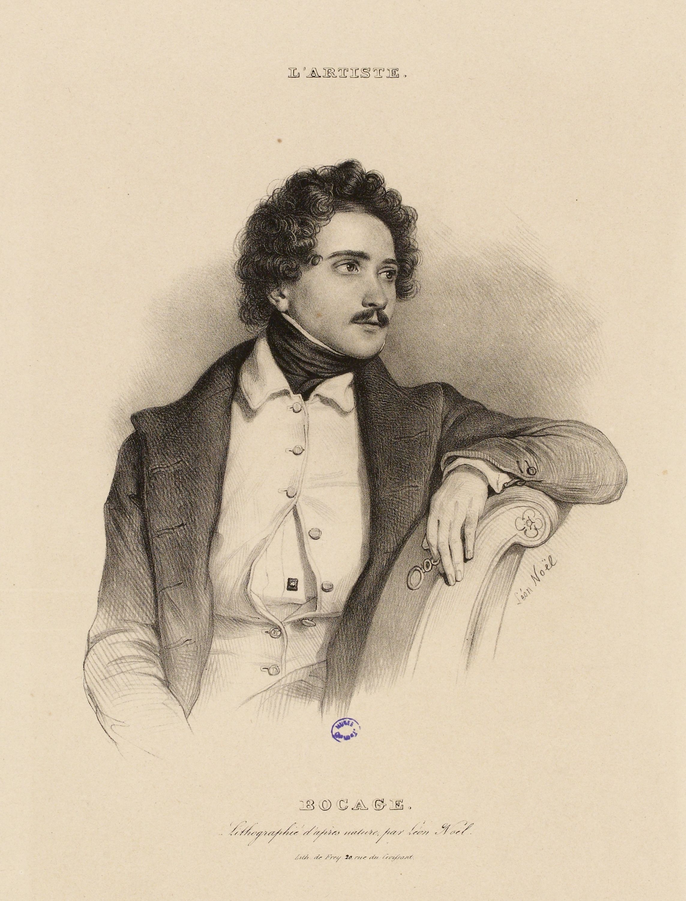 Alphonse Léon Noel, Portrait de Bocage en buste.