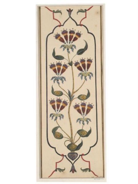 Unknown, Six drawings of the cenotaph of Mumtaz Mahal, Taj Mahal, Agra, and details of the pietra-dura work.