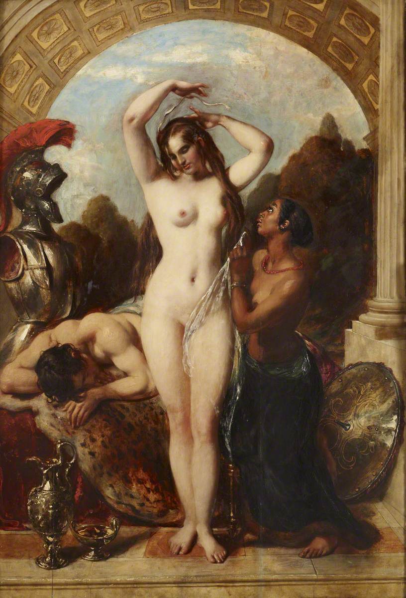 William Etty, Mars, Venus and an Attendant derobing her Mistress for the Bath