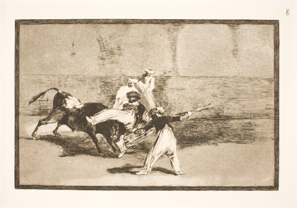 Francisco de Goya, En maurer fanget af tyren i arenaen