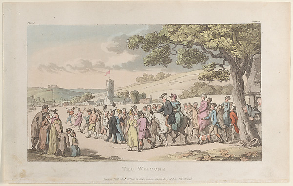 Thomas Rowlandson, The Welcome, from "The Vicar of Wakefield"
