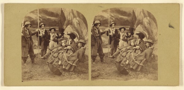 London Stereoscopic and Photographic Company, [Genre scene: well-dressed group talking to a peasant]