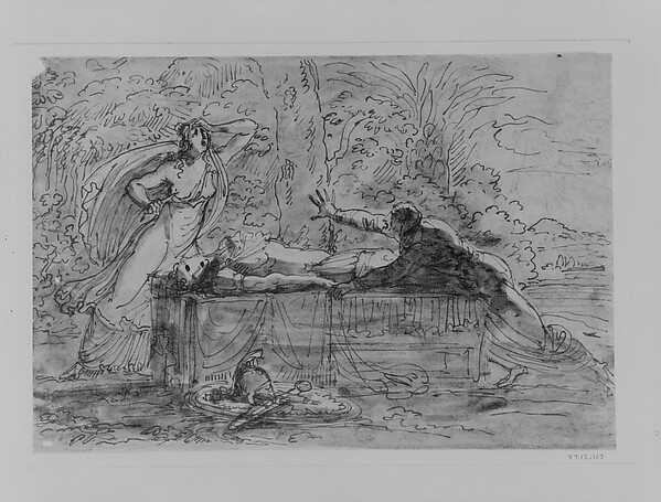 Benjamin West, Panthea Stabs Herself beside the Corpse of Abradatas