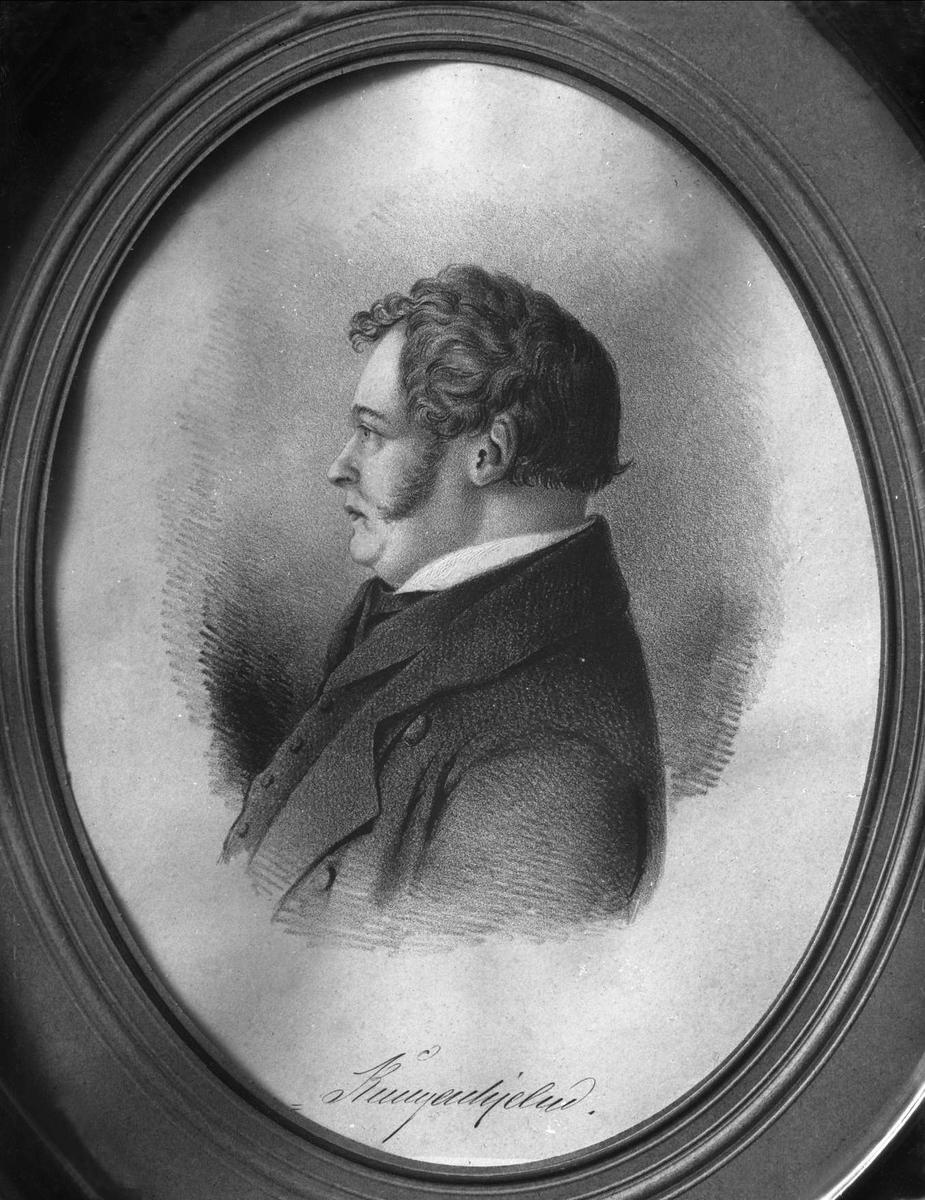 Gustav Borgen, Avfotografering. Portrett av godseier Niels Joachim Knagenhjelm til Kaupanger og Stedje. Født i Salten 2. februar 1796. Døde på Kaupanger 7. august 1852.