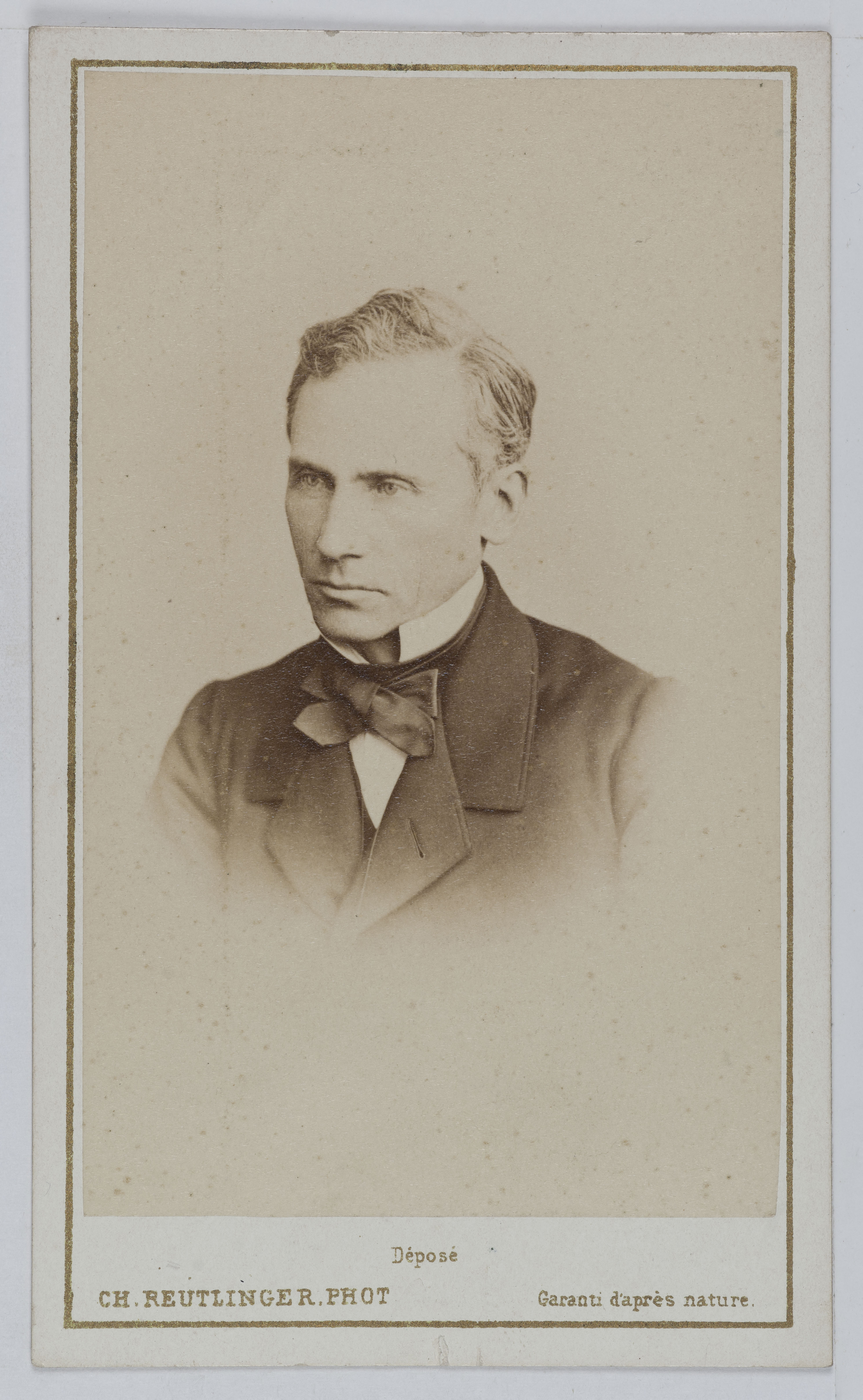 Charles Reutlinger, Portrait de François-Joseph Regnier de La Brière (1807-1885), dit Regnier, comédien et dramaturge.