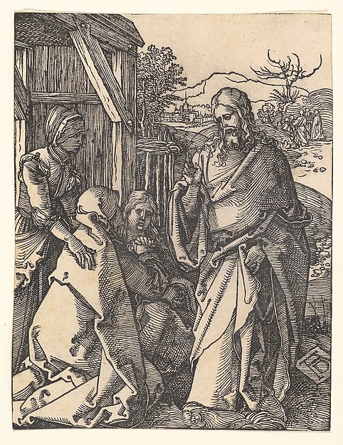 Albrecht Dürer, Christ Taking Leave from his Mother, from "The Small Passion"